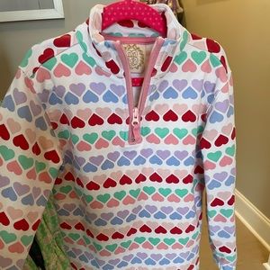 Beaufort Bonnet Company Valentine’s Hearts Quarter Zip Size 5
